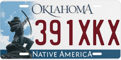 OK license plate 391XKX