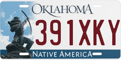 OK license plate 391XKY