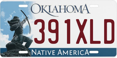 OK license plate 391XLD