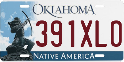 OK license plate 391XLO