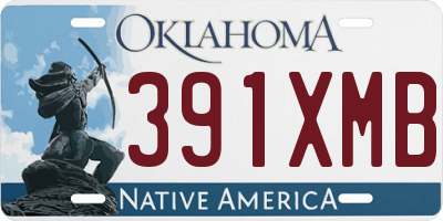 OK license plate 391XMB
