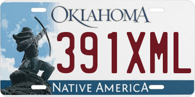 OK license plate 391XML