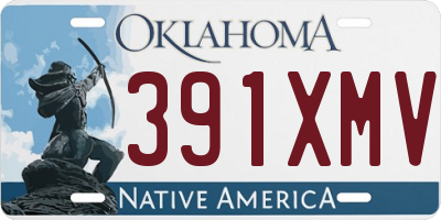 OK license plate 391XMV