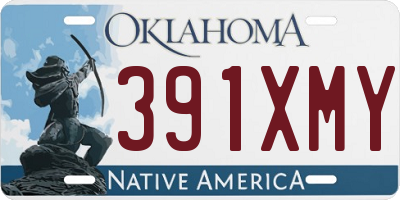 OK license plate 391XMY