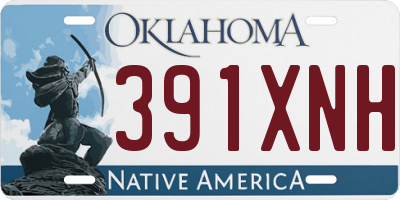 OK license plate 391XNH