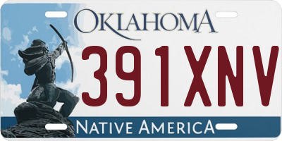 OK license plate 391XNV