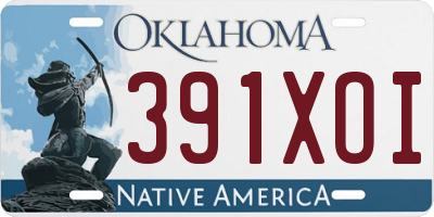 OK license plate 391XOI
