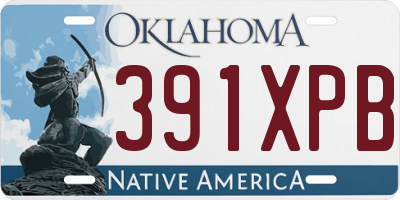 OK license plate 391XPB