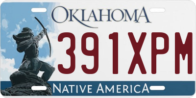 OK license plate 391XPM