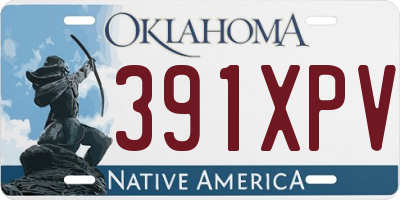 OK license plate 391XPV