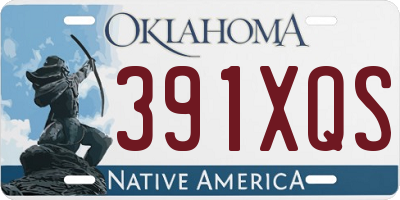 OK license plate 391XQS