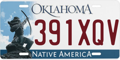 OK license plate 391XQV