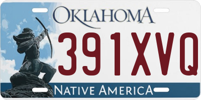OK license plate 391XVQ