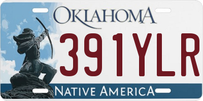 OK license plate 391YLR