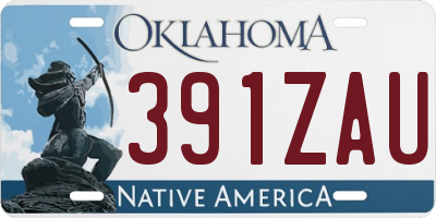 OK license plate 391ZAU