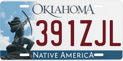 OK license plate 391ZJL