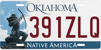 OK license plate 391ZLQ