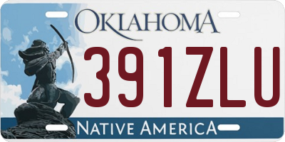 OK license plate 391ZLU