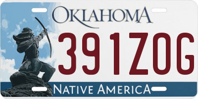 OK license plate 391ZOG