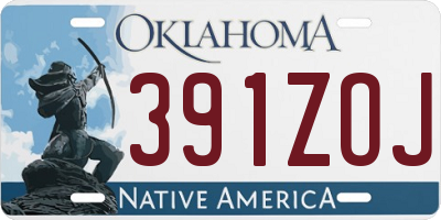 OK license plate 391ZOJ