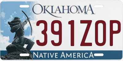 OK license plate 391ZOP