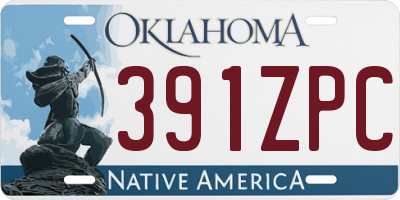 OK license plate 391ZPC