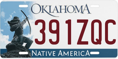OK license plate 391ZQC