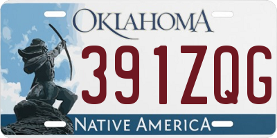 OK license plate 391ZQG