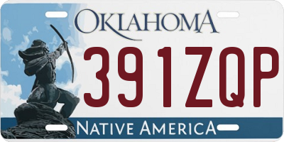 OK license plate 391ZQP