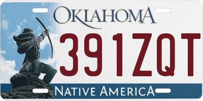 OK license plate 391ZQT