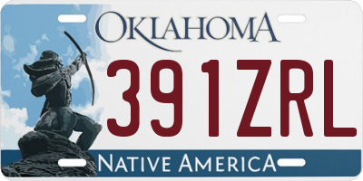 OK license plate 391ZRL