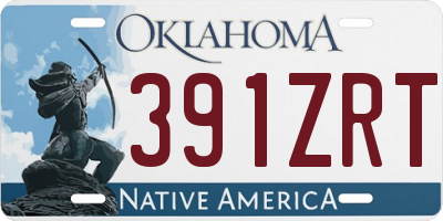 OK license plate 391ZRT
