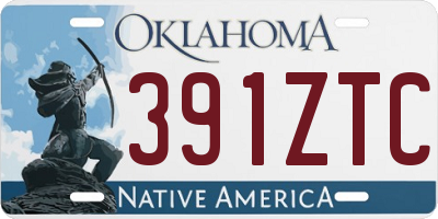 OK license plate 391ZTC