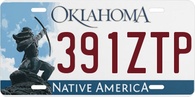 OK license plate 391ZTP