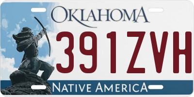OK license plate 391ZVH