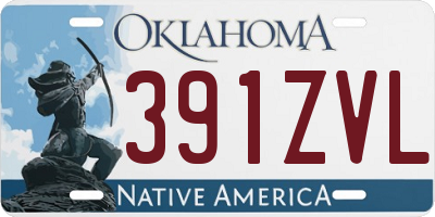 OK license plate 391ZVL