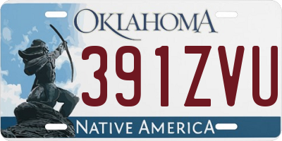 OK license plate 391ZVU