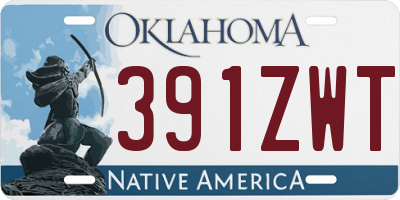 OK license plate 391ZWT