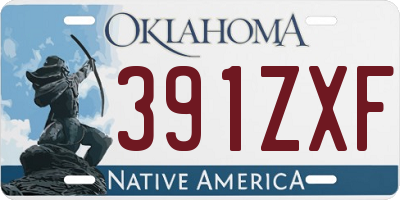OK license plate 391ZXF