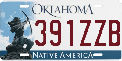 OK license plate 391ZZB