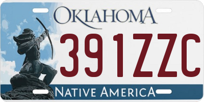 OK license plate 391ZZC