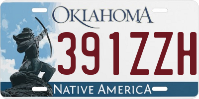 OK license plate 391ZZH