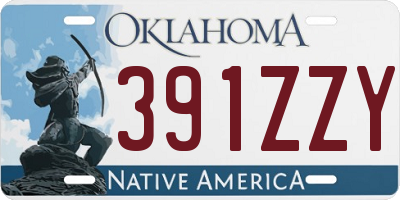 OK license plate 391ZZY