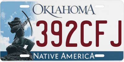 OK license plate 392CFJ