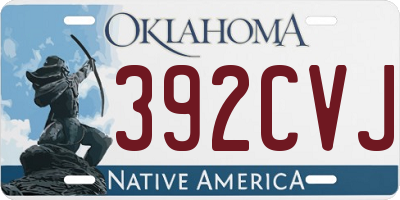 OK license plate 392CVJ