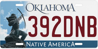 OK license plate 392DNB