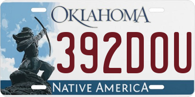 OK license plate 392DOU