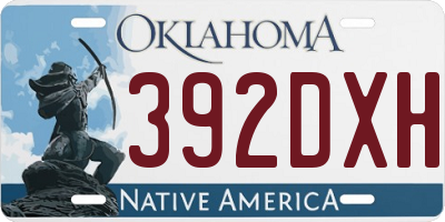 OK license plate 392DXH