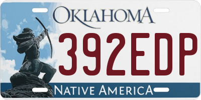 OK license plate 392EDP
