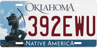OK license plate 392EWU